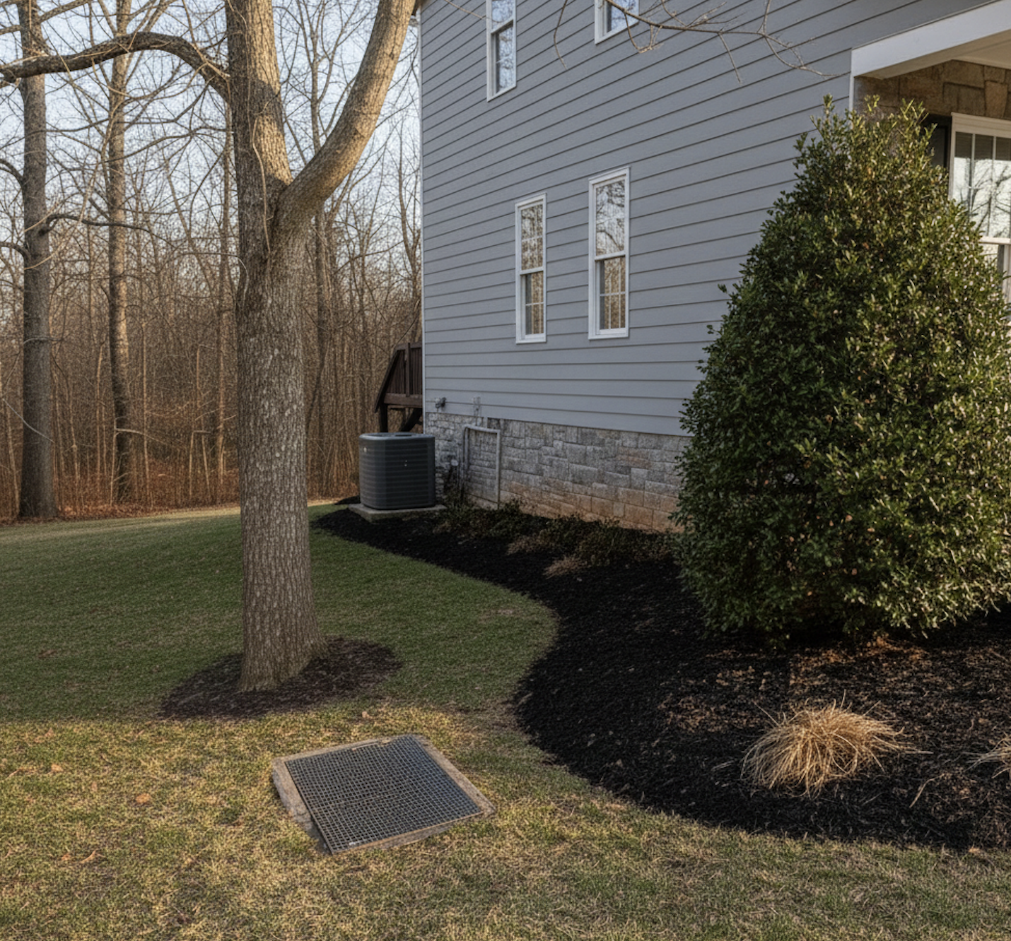 warm February pest activity in North Carolina near home foundation and mulch beds